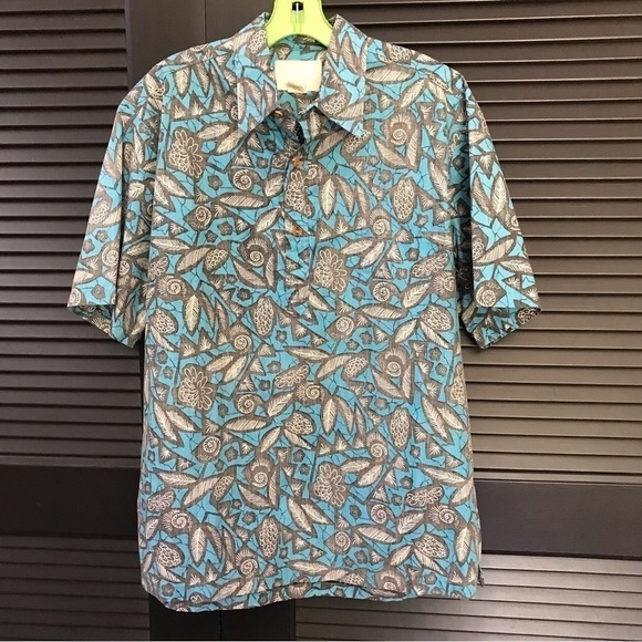 Vintage 80s Hawaii Reverse Print Aloha Shirt, Pullover Style, Size Large - Picture 1 of 13
